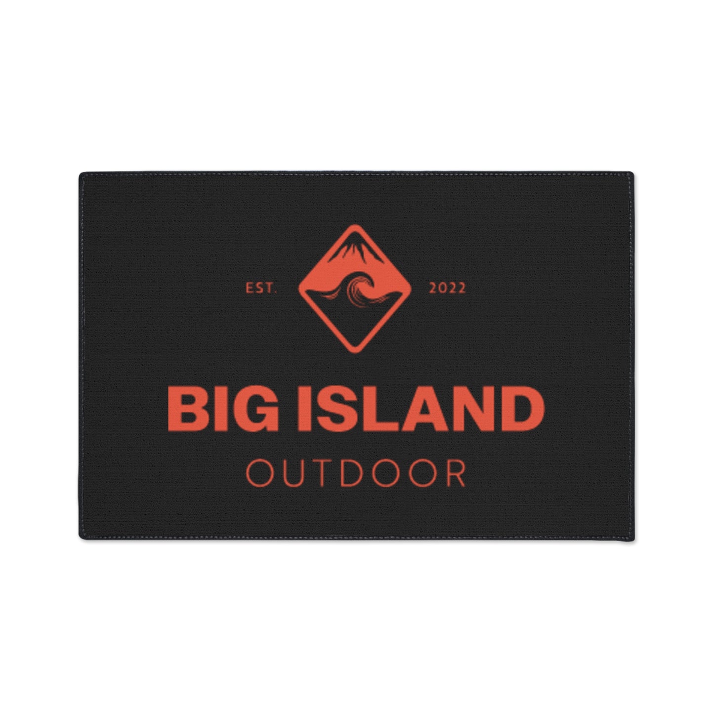 Heavy Duty Outdoor Floor Mat - Big Island Design, Textured Welcome Mat, Durable Entryway Rug, Perfect for Home & Garden, Outdoor Decor