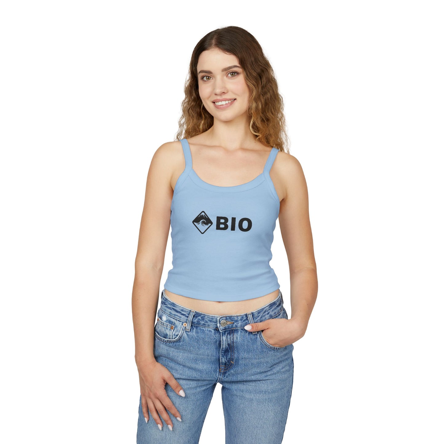 Bio-Themed Women's Spaghetti Strap Tank Top | Eco-Friendly Apparel, Summer Wear, Gift for Nature Lovers, Casual Fashion, Festival Outfit