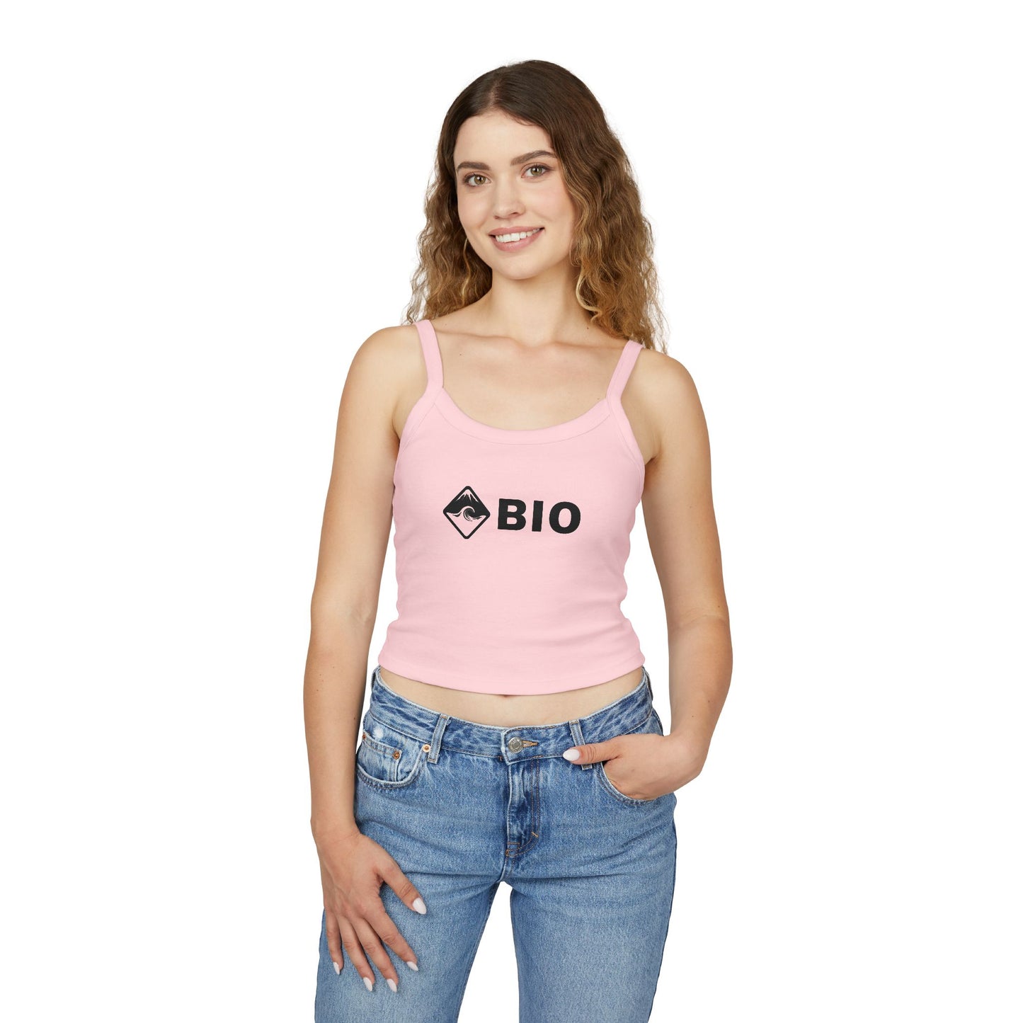 Bio-Themed Women's Spaghetti Strap Tank Top | Eco-Friendly Apparel, Summer Wear, Gift for Nature Lovers, Casual Fashion, Festival Outfit