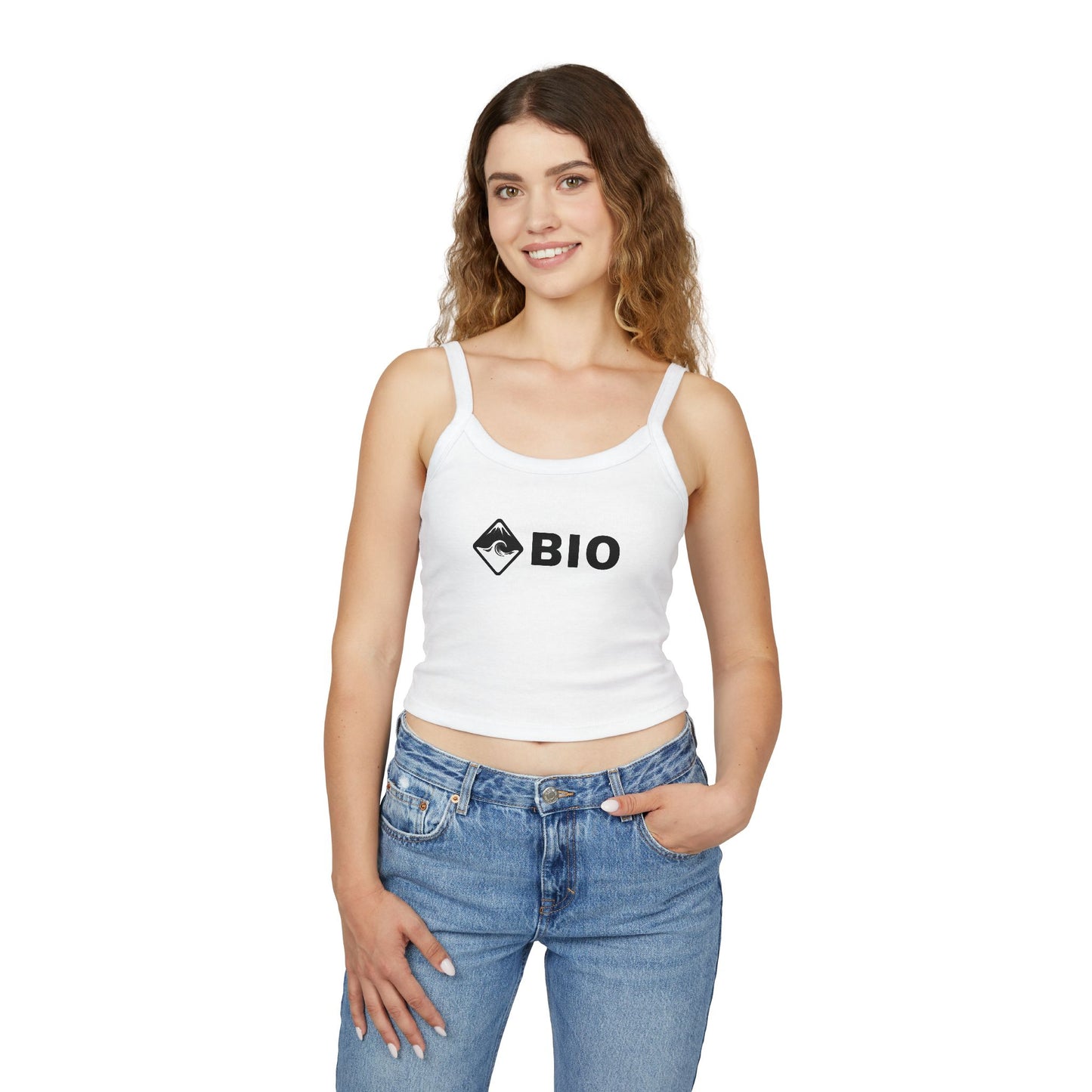 Bio-Themed Women's Spaghetti Strap Tank Top | Eco-Friendly Apparel, Summer Wear, Gift for Nature Lovers, Casual Fashion, Festival Outfit